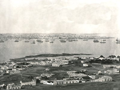 丘からのパノラマ、モンテビデオ、ウルグアイ、1895年。 作： Unbekannt