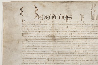 ヘンリー・ワードロー司教の勅許状を確認する教皇の雄たけび（recto 作： Unbekannt