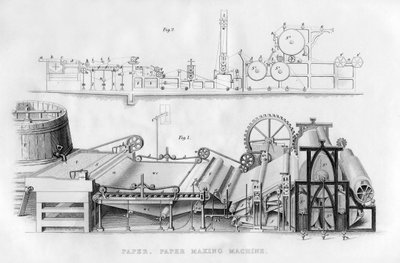 製紙機械、1866 作： Unbekannt
