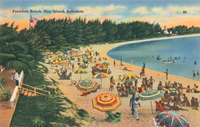 パラダイスビーチ、ホグ島、バハマ、c1930 作： Unbekannt