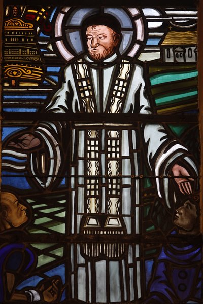 フランス・パリ サンローラン教会のステンドグラス : Saint Vincent de Paul 作： Unbekannt