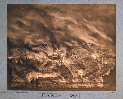 炎のパリ、1871 作： Unbekannt