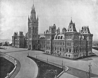 国会議事堂、オタワ、カナダ、c1900。 作： Unbekannt
