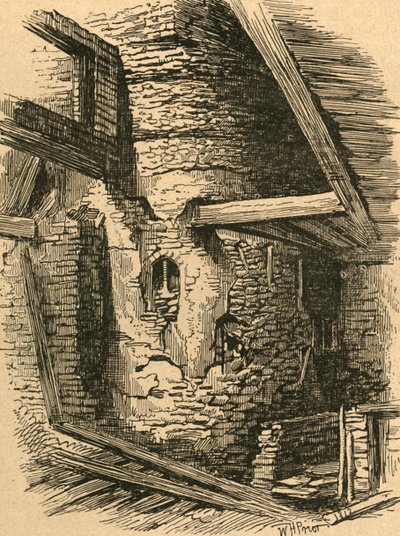 ファルコン広場近くのオールドロンドンウォールの一部、1870年、1897年。 作： Unbekannt