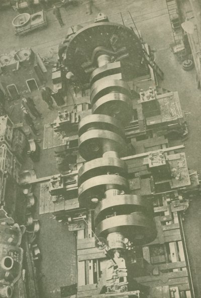 MVブリタニックホワイトスターのクランクシャフトの一部、27,000トン、c1930。 作： Unbekannt
