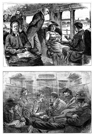 ロンドンからグラスゴーへの列車の乗客、1884 作： Unbekannt