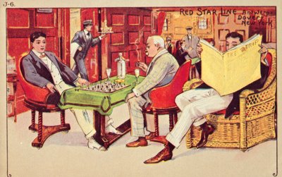 乗客は1907年にレッドスターライナーでリラックスしました。 作： Unbekannt