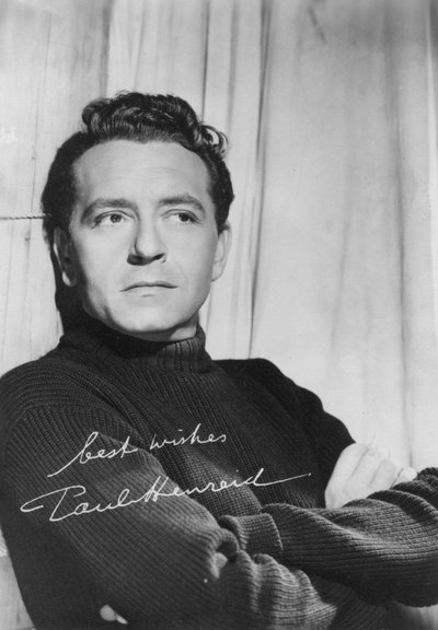 Paul Henreid 1908-1992、オーストリア生まれのアメリカ人俳優兼監督、c1940s 作： Unbekannt