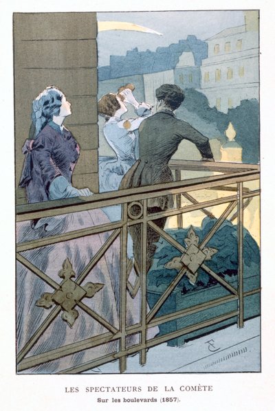 彗星を見ている人々、1857年 作： Unbekannt