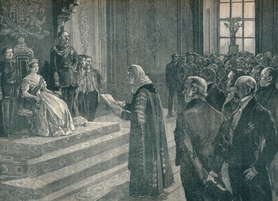 クリミア戦争の前夜、女王への愛国心が強い演説、1854年1906年 作： Unbekannt