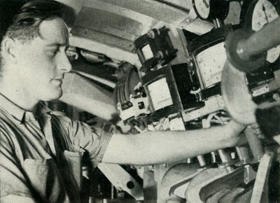 イギリスの潜水艦、第二次世界大戦、1945年の船長。 作： Unbekannt
