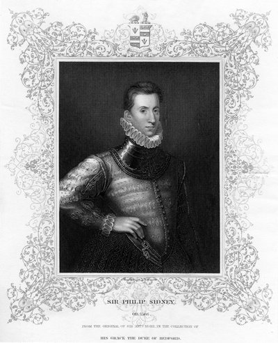 フィリップ・シドニー、16世紀のイギリス兵、政治家、詩人、詩人の後援者、c1840 作： Unbekannt