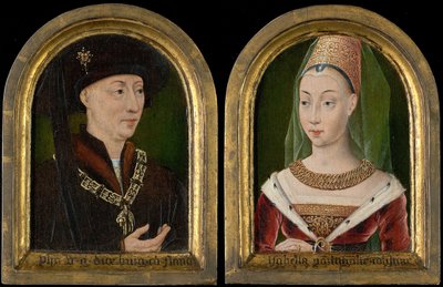 善良なるフィリップ、ブルゴーニュ公、ブルボン公イザベル、c. 152030。 作： Unbekannt