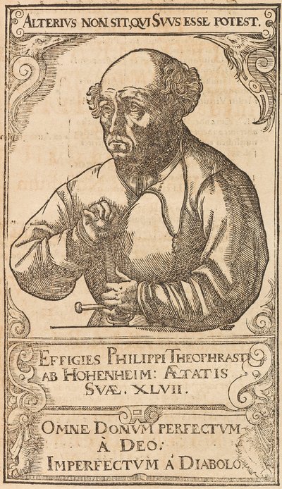 Philippus Theophrastus Aureolus Bombastus von Hohenheim Paracelsus、1589。 作： Unbekannt