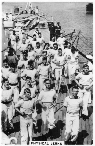 物理的なジャーク、HMSデボンシャーでの運動、1937 作： Unbekannt