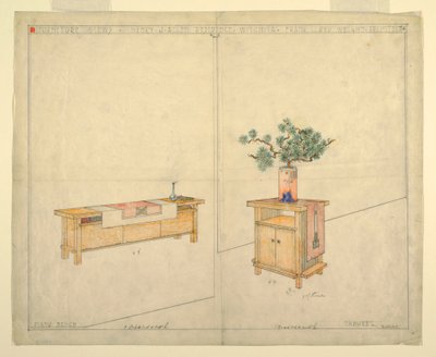 ピアノベンチとタボレット、ヘンリー・J・アレン邸、ウィチタ、KA、1917年 作： Unbekannt