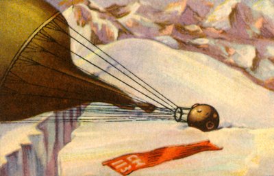 Piccards高度調査気球が1931年、1932年にアルプスに上陸。 作： Unbekannt