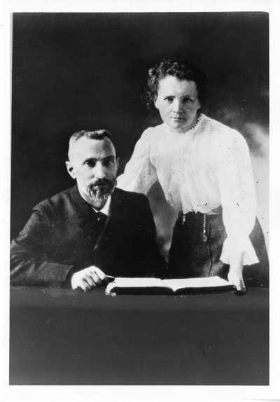 ピエールキュリー1859-1906およびマリースクロドスカキュリー1867-1934 作： Unbekannt