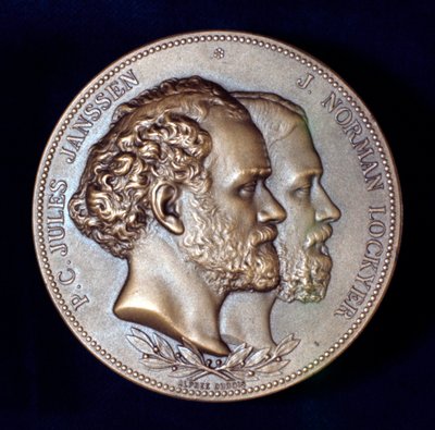 ピエールヤンセンとジョセフノーマンロッカー、フランスとイギリスの天文学者、1868年 作： Unbekannt