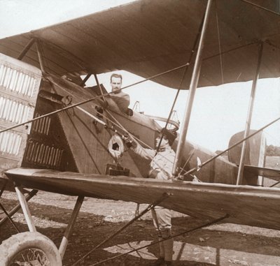 複葉機のパイロット、c1914-c1918 作： Unbekannt