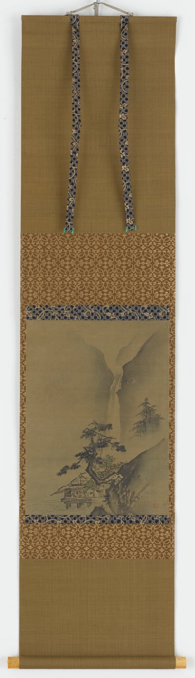松の木と滝、江戸時代、1615-1868. 作： Unbekannt
