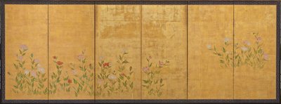 ピンクと赤のポピー、江戸時代、1615～1868年。 作： Unbekannt