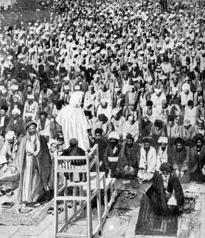 1922年、サウジアラビアのメッカにある神のダルバールに集まった敬虔なイスラム教徒 作： Unbekannt