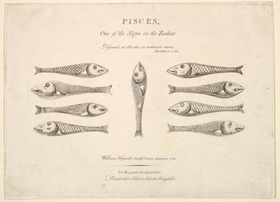 うお座：Hogarths Quadrille Fish、ca。 1730 作： Unbekannt