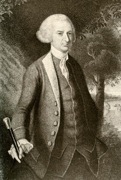 ペンシルベニア州の革命勃発時の素朴でハンサムな紳士の衣装、c1765、1937 作： Unbekannt