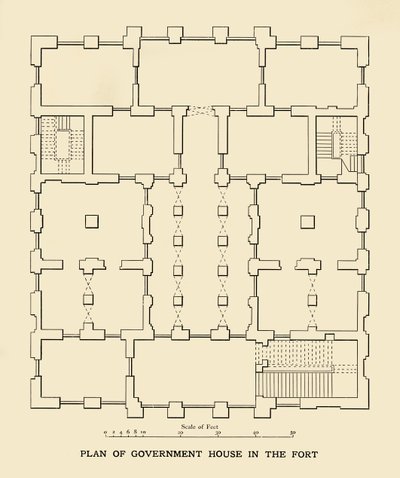 1925年の砦の総督官邸の計画。 作： Unbekannt