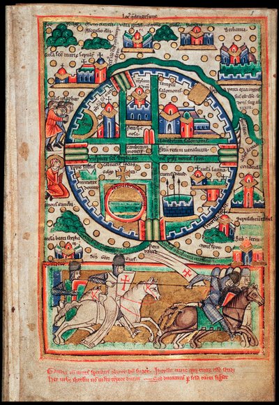 エルサレムの計画。詩篇の断片、約1200 作： Unbekannt