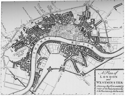 ロンドンとウェストミンスターの計画、1749 1903 作： Unbekannt