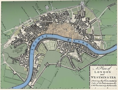 ロンドンとウェストミンスターの計画、1749 1903 作： Unbekannt