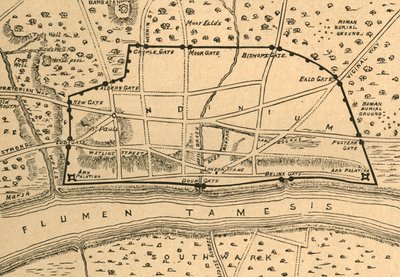 ローマンロンドンの計画、1897年。 作： Unbekannt