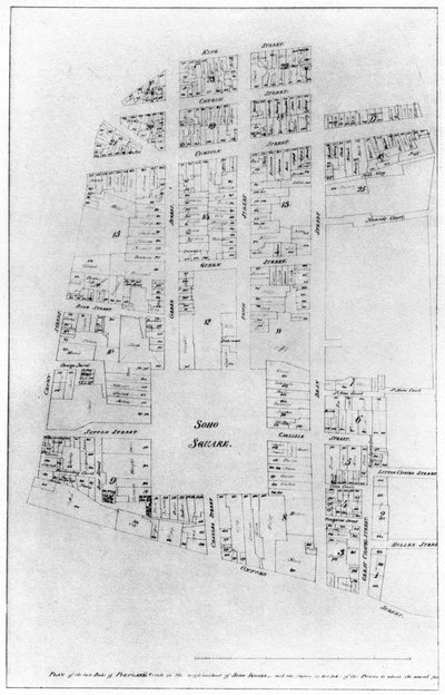 デュークオブポートランズエステート、ソーホースクエア、ロンドン、1907年の計画 作： Unbekannt