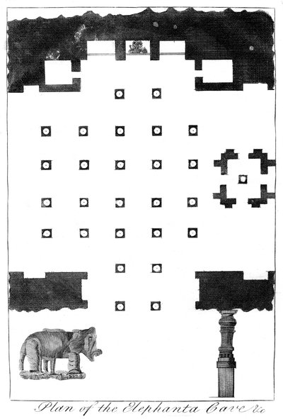 象の洞窟の計画、インド、1799 作： Unbekannt