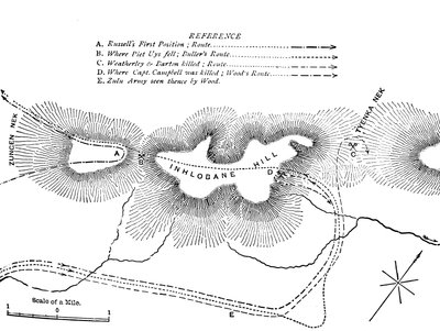 1979年3月28日、インロバネ山での戦いの計画、c1880 作： Unbekannt