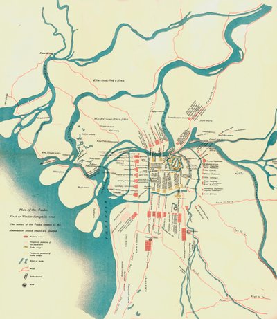 大阪初冬キャンペーンの計画、1614年、1903年。 作： Unbekannt