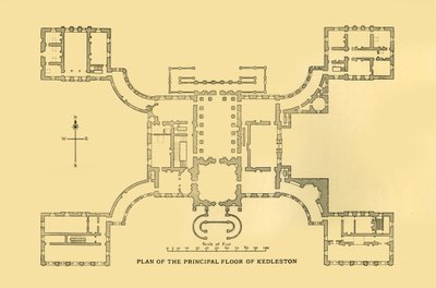 ケドルストンの主要階の計画、1925年。 作： Unbekannt