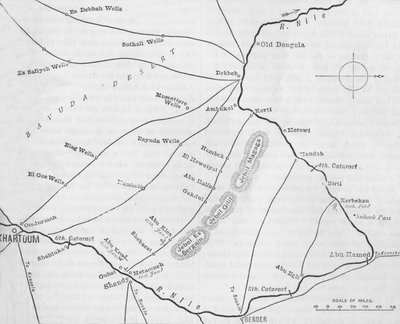 第二次スーダン作戦の戦争劇場の計画、c1881-85 作： Unbekannt