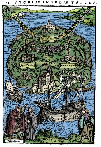ユートピア島の計画、1518年 作： Unbekannt