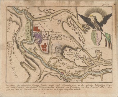 1789年11月にロシア軍がトルコのベンデル要塞を包囲した際の計画（1789年 作： Unbekannt