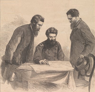 ブースとハロルドの捕獲計画、1865 年。 作： Unbekannt