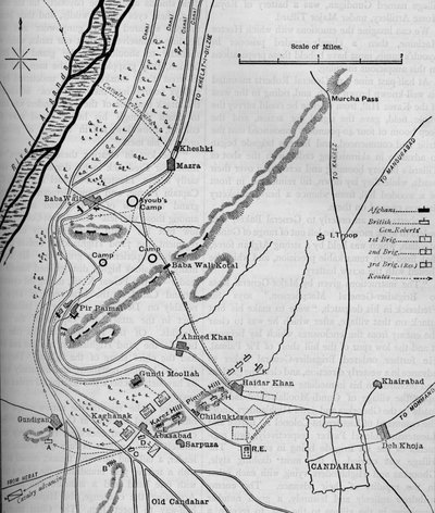 カンダハールの戦いの計画、1880年9月1日、c1880 作： Unbekannt