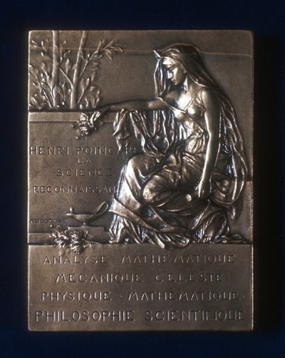 1912年フランスの数学者アンリポアンカレの死を記念するプラケット 作： Unbekannt