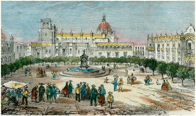 メキシコのハリスコ州にあるグアダラハラのプラザ、c1880 作： Unbekannt