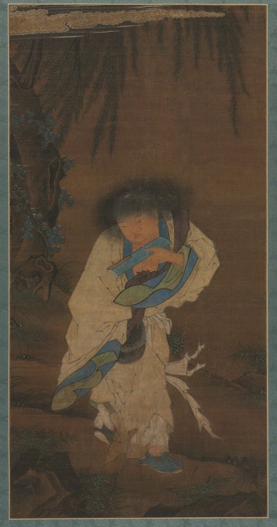 詩人と世捨て人のハンシャン、1400年代。 作： Unbekannt