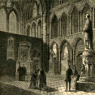 詩人コーナー、ウェストミンスター寺院、1881年。 作： Unbekannt
