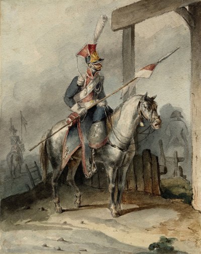 1808年頃のフランス帝国衛兵のポーランドのシュヴォーレガー 作： Unbekannt