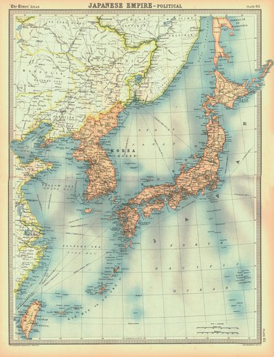 20世紀初頭の日本帝国の政治地図 作： Unbekannt